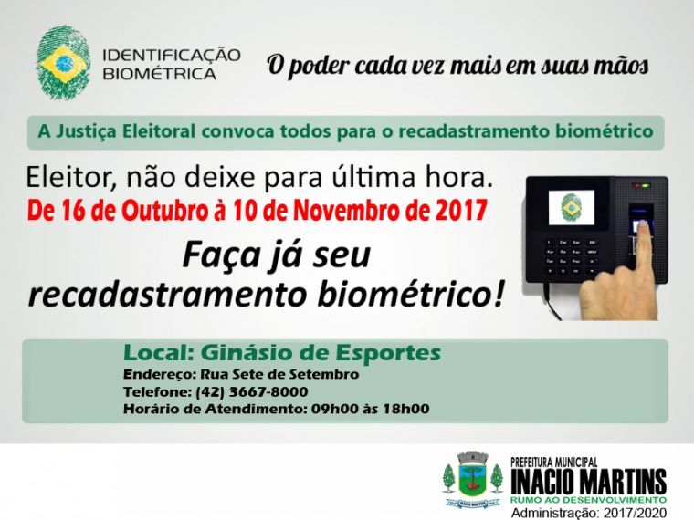 RECADASTRAMENTO BIOMÉTRICO OBRIGATÓRIO